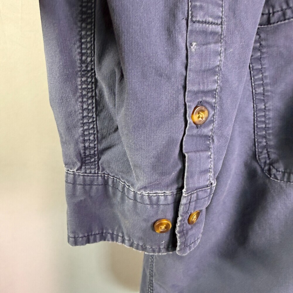 Carhartt Men's XL Relaxed Fit Work Shirt Blue Long Sleeve Heavyweight Cotton - Picture 4 of 13